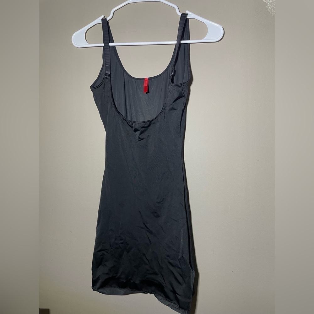 SPANX SLIMPLICITY SLIMMING 990 OPEN BUST W/PANTY FULL SLIP Blk SM - Picture 2 of 7
